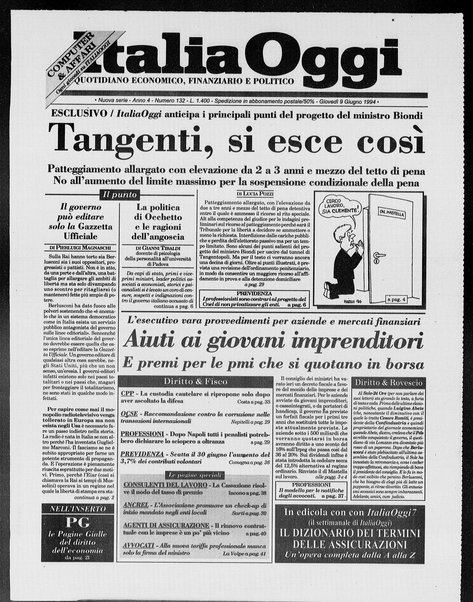 Italia oggi : quotidiano di economia finanza e politica